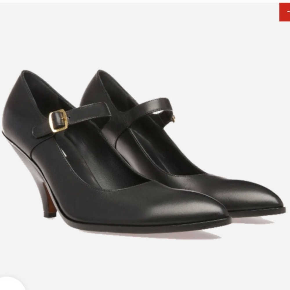 Bally Lallie 85mm Black Calf Plain Leather Pumps
